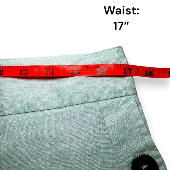 Workshop Andrea Jovine 100% Linen Wide Leg Cropped Pants | Oatmeal | Size 8 - Picture 4 of 7